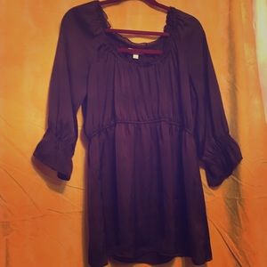 Dark plum baby doll top (14/16W).